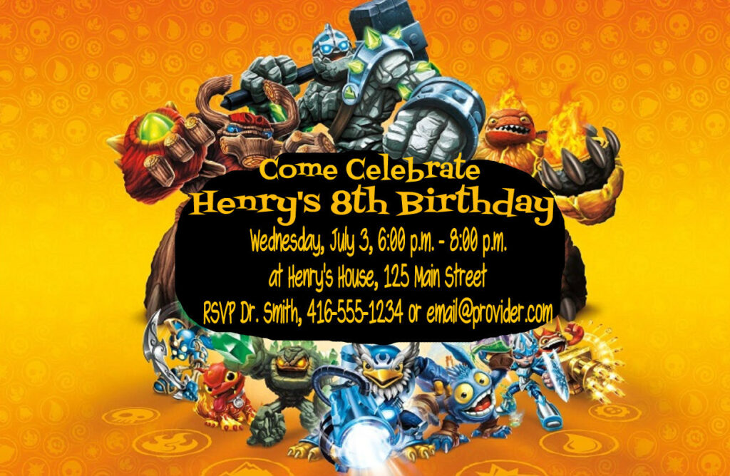 Diy Skylanders Giants Birthday Party Invitations | Summer Of Funner Regarding Free Printable Skylander Invitations Diy Skylanders Giants Birthday Party Invitations | Summer Of Funner Regarding Free Printable Skylander Invitations