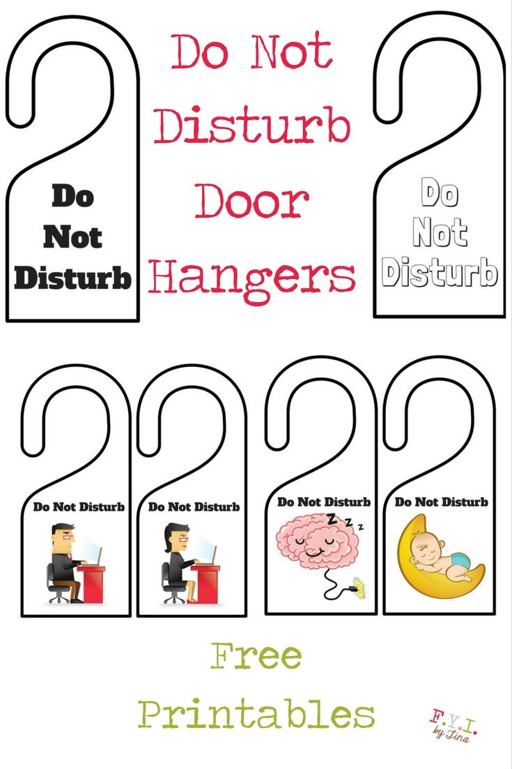 Do Not Disturb Door Hanger - Free Printable • Fyitina pertaining to Free Printable Bedroom Door Signs