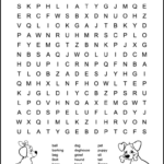Dog Themed Word Search For Kids   Tree Valley Academy Pertaining To 2nd Grade Word Search Free Printable