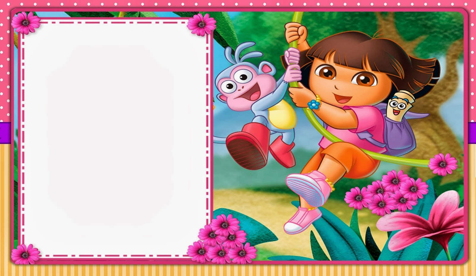 Dora The Explorer: Free Printable Invitations, Boxes And Party with regard to Dora Birthday Cards Free Printable