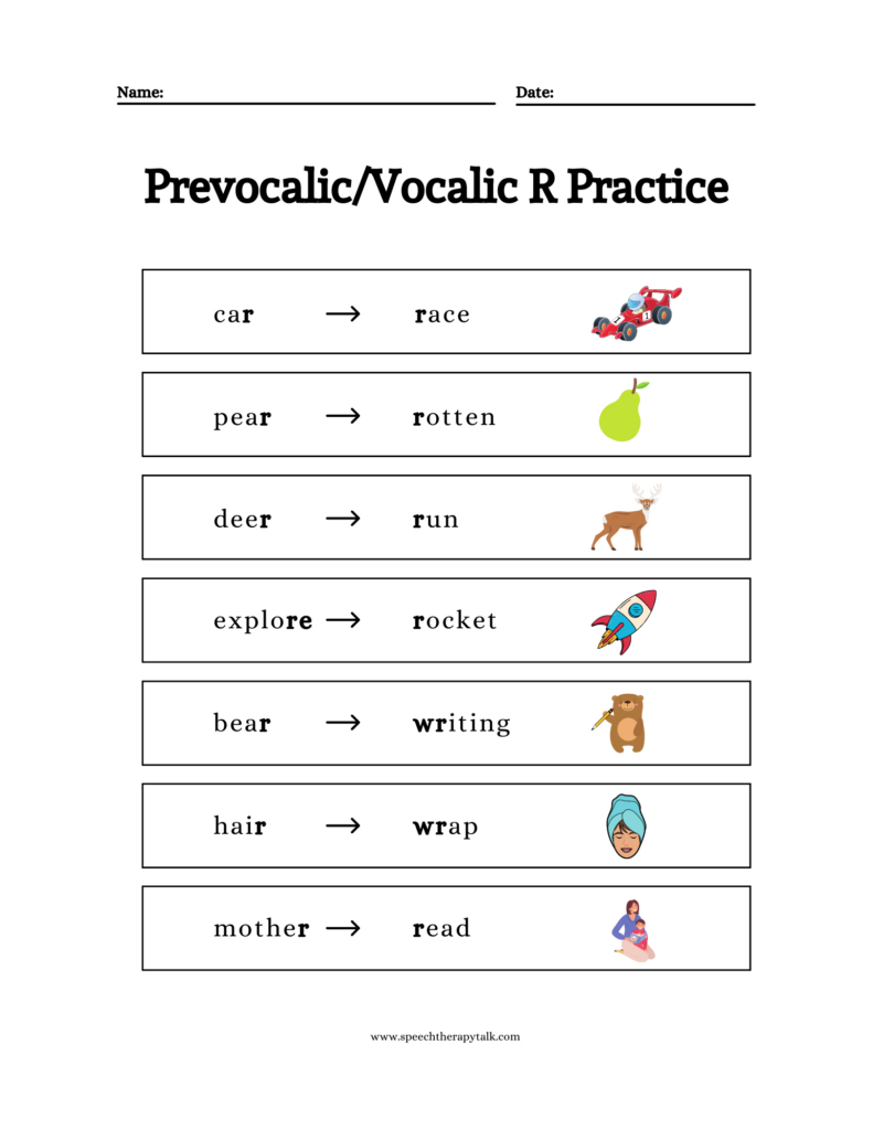 Dot Vocalic R Workbook Speech Corner Worksheets Library Within Free Printable Vocalic R Worksheets Dot Vocalic R Workbook Speech Corner Worksheets Library Within Free Printable Vocalic R Worksheets
