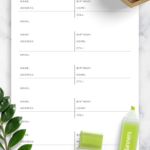 Download Printable Address Book Template Pdf Throughout Free Printable Address Book Pages