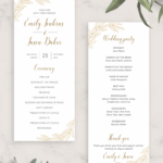 Download Printable Golden Wedding Program Pdf In Free Printable Wedding Program Templates