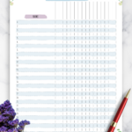 Download Printable Gradebook Template   Floral Style Pdf Regarding Free Printable Grade Sheet