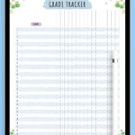 Download Printable Gradebook Template   Floral Style Pdf Within Free Printable Gradebook Sheets For Teachers