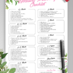 Download Printable Wedding Planning Checklist   Eco Style Pdf Within Free Printable Wedding Organizer Templates