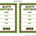 Download These Awesome Free Minecraft Party Printables! | Catch My Throughout Free Printable Minecraft Invitations