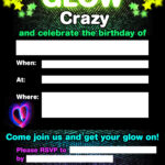 Downloadable Resources   Glowtopia With Free Printable Glow In The Dark Birthday Party Invitations