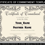 Druckbare Bearbeitbare Zertifikatsvorlage, Commitment Ceremony With Commitment Certificate Free Printable