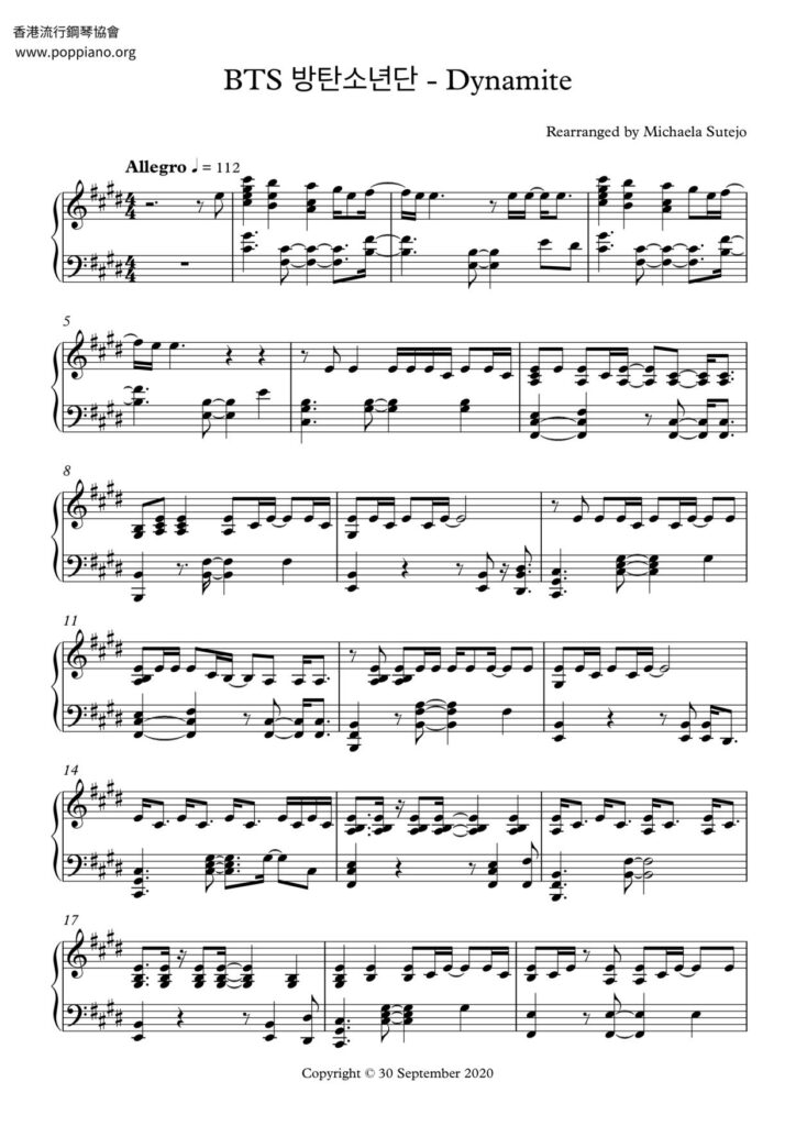 β Bts Dynamite Sheet Music Pdf, Free Score Download β Pertaining To Dynamite Piano Sheet Music Free Printable β Bts Dynamite Sheet Music Pdf, Free Score Download β Pertaining To Dynamite Piano Sheet Music Free Printable