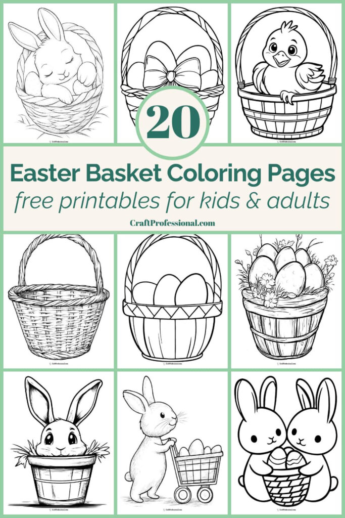 Easter Basket Coloring Pages, Free Printable Designs For Kids & Adults With Regard To Free Printable Easter Basket Coloring Pages