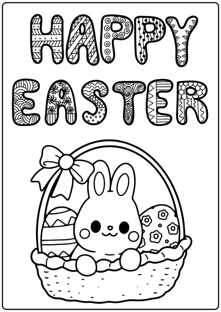 Free Printable Easter Basket Coloring Pages