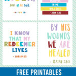 Easter ~ Kids Bible Verses Free Printables ~ Set Of 4   Rays Of Bliss Inside Free Printable Bible Verses For Children