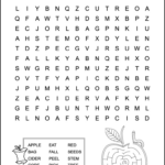 Easy Apple Word Search For Kids   Tree Valley Academy Within 2Nd Grade Word Search Free Printable