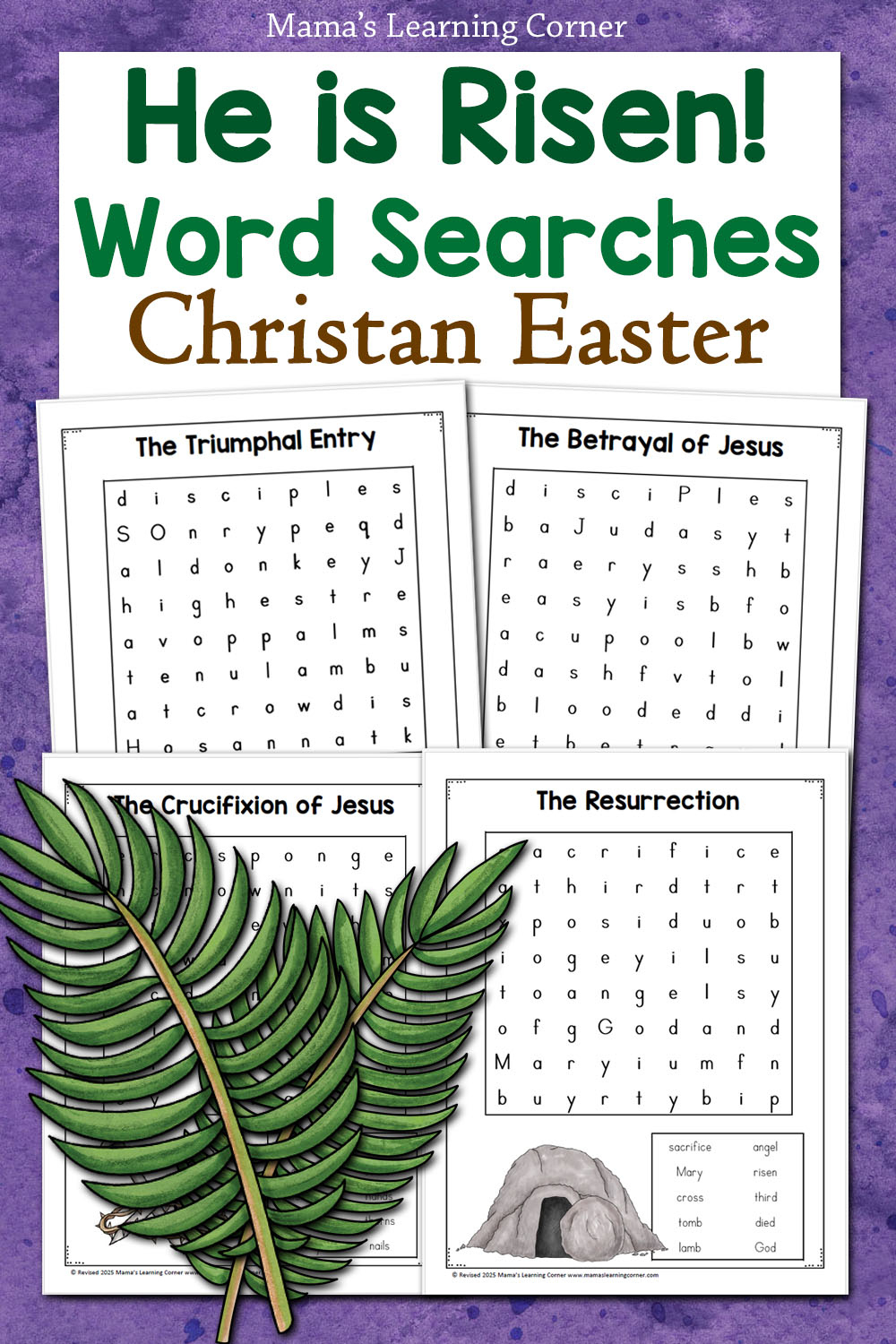 Easy Christian Easter Word Search Printable Packet - Mamas for Free Printable Religious Easter Word Searches