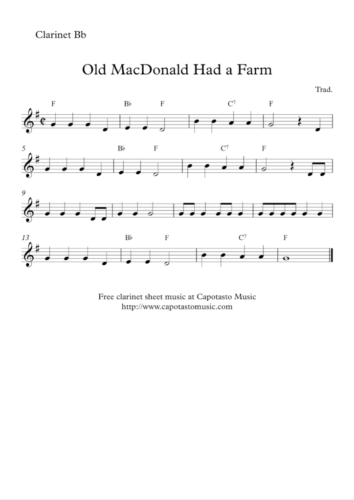 Easy Sheet Music For Beginners: Free Easy Clarinet Sheet Music With Regard To Free Printable Clarinet Sheet Music Easy Sheet Music For Beginners: Free Easy Clarinet Sheet Music With Regard To Free Printable Clarinet Sheet Music