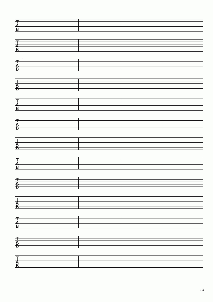 Easy To Follow Free Guitar Tabs For Beginners To Advanced Guitarists intended for Free Printable Guitar Tabs For Beginners
