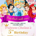 Editable Disney Princess Birthday Invitation Template | Beautiful Invite With Regard To Disney Princess Birthday Invitations Free Printable