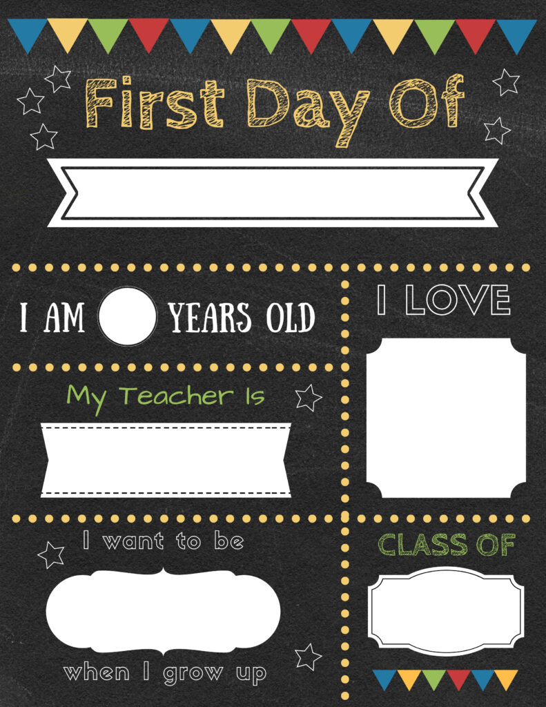 Editable First Day Of School Signs To Edit And Download For Free! For First Day Of School Printable Free Editable First Day Of School Signs To Edit And Download For Free! For First Day Of School Printable Free