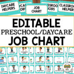 Editable Preschool Job Chart Pertaining To Free Printable Job Charts For Preschoolers