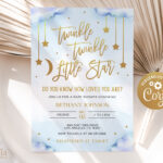 Editable Twinkle Twinkle Little Star Baby Shower Invitation Intended For Free Printable Twinkle Twinkle Little Star Baby Shower Invitations