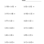 Eighth Grade Addition Worksheet Within Free Printable 8th Grade Algebra Worksheets