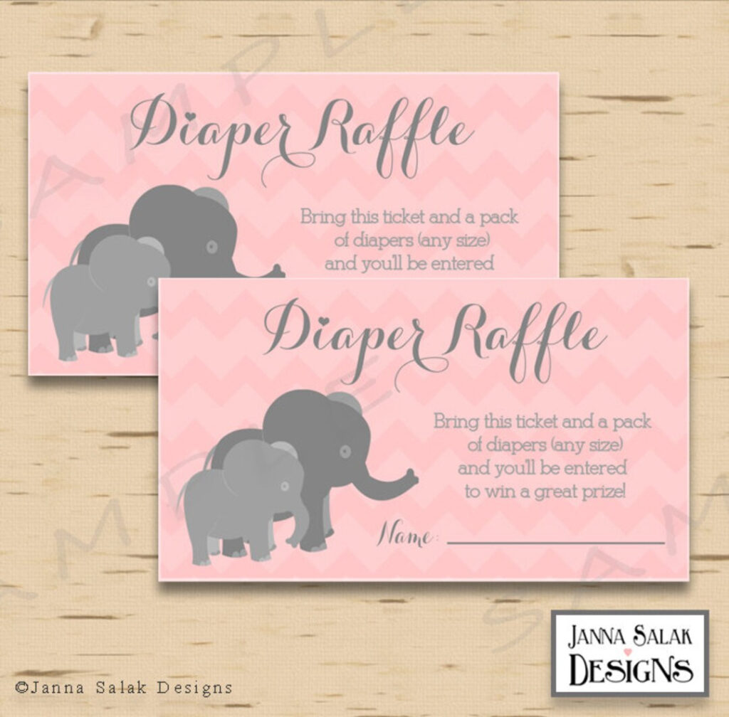 Elephant Diaper Raffle Tickets Instant Download Printable Pink And With Regard To Free Printable Diaper Raffle Tickets Elephant Elephant Diaper Raffle Tickets Instant Download Printable Pink And With Regard To Free Printable Diaper Raffle Tickets Elephant