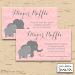 Elephant Diaper Raffle Tickets Instant Download Printable Pink And With Regard To Free Printable Diaper Raffle Tickets Elephant