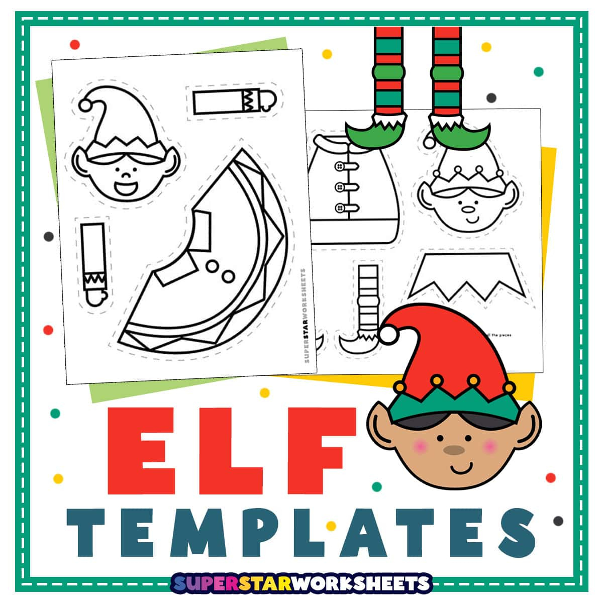 Elf Template - Superstar Worksheets intended for Free Printable Elf Pattern