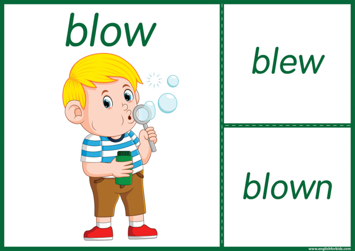 Irregular Verbs Flashcards Printable Free