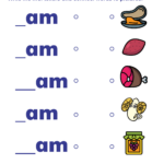 English For Kids Stepstep: Word Families Worksheets: Am Words Regarding Free Printable Word Family Worksheets For Kindergarten