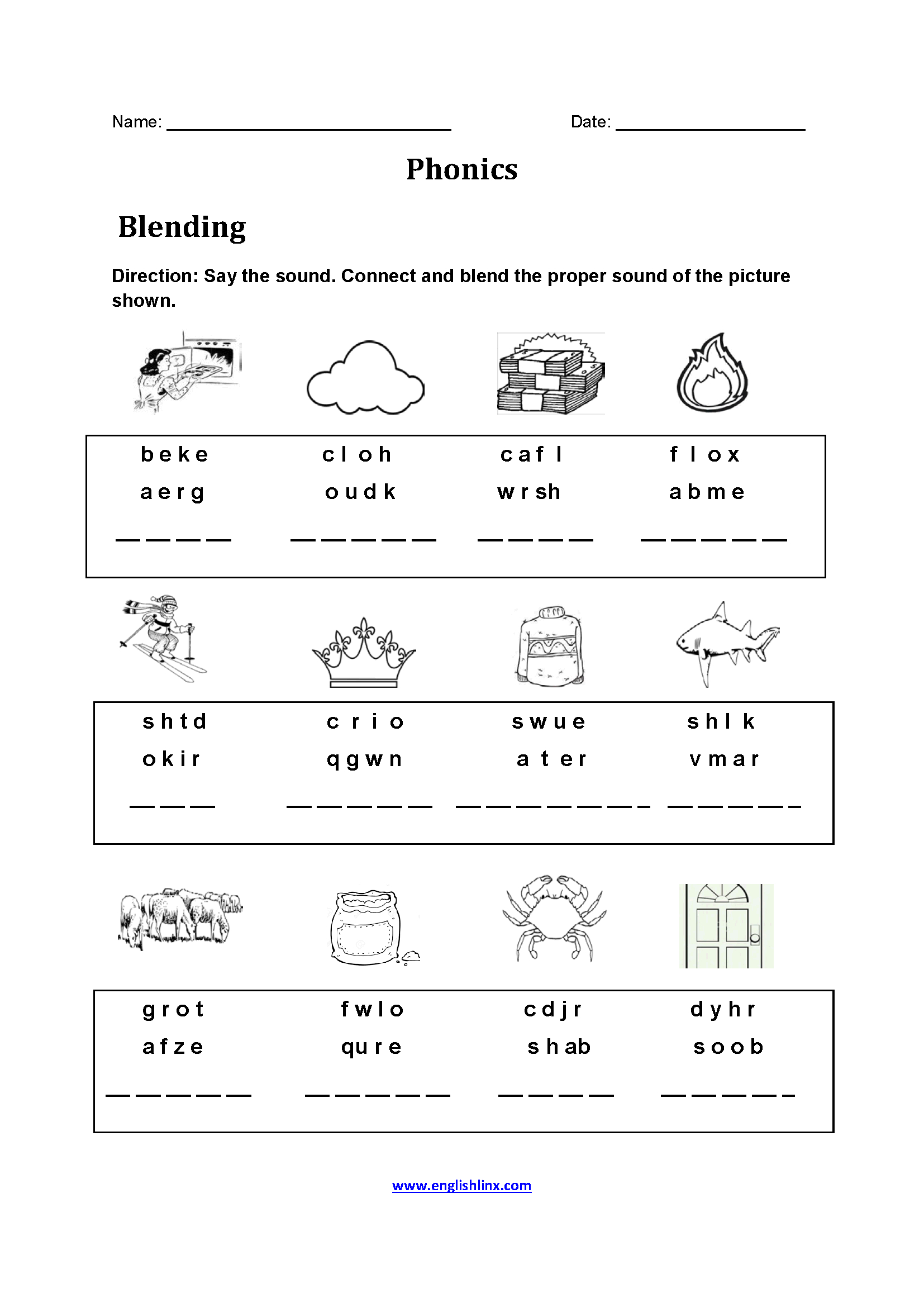 Englishlinx | Phonics Worksheets throughout Free Printable Phonics Worksheets For Second Grade