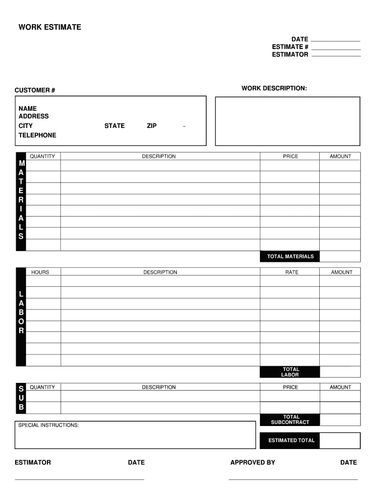 Estimate Template Free Download Pdf: Fill Out & Sign Online | Dochub In Free Printable Job Quote Forms Estimate Template Free Download Pdf: Fill Out & Sign Online | Dochub In Free Printable Job Quote Forms