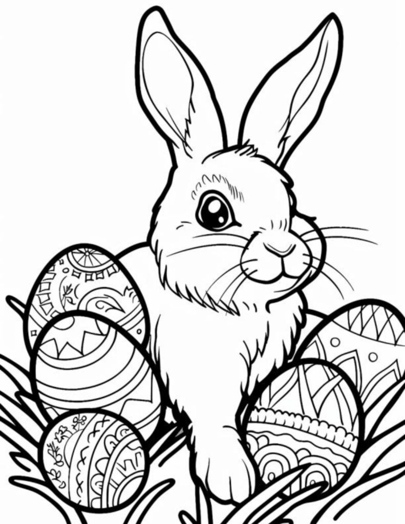 🐰 Hop To It! Free Printable Easter Bunny Coloring Pages 🎨 — Sew Inside Free Printable Easter Images