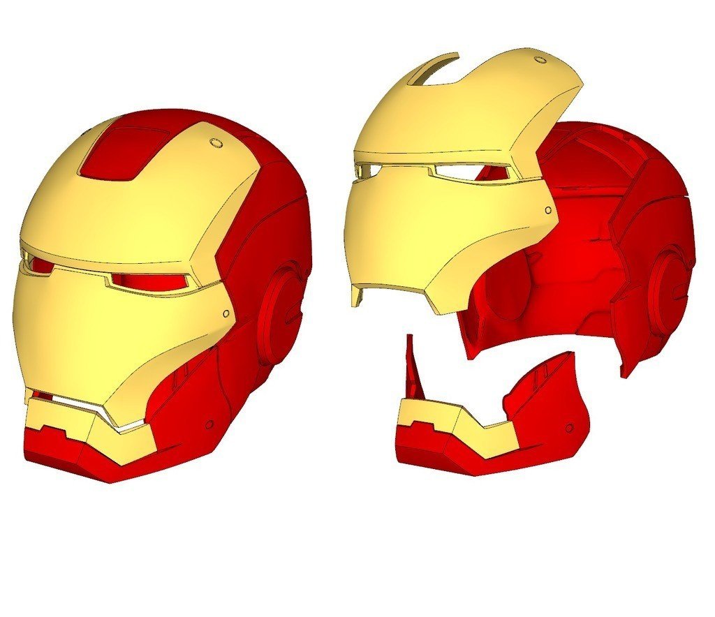 👨 Iron Man Helmet (Wearable)・Free Stl File For ・Cults with Free Printable Ironman Mask