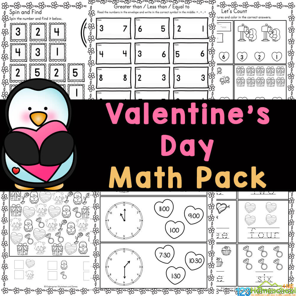 💝 Free Printable Valentine&amp;#039;S Day Math Worksheets throughout Free Printable Valentine Math Worksheets