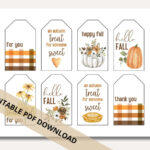 Fall Gift & Treat Tags   Free Printable For Autumn   Aubree Originals In Free Printable Pumpkin Gift Tags