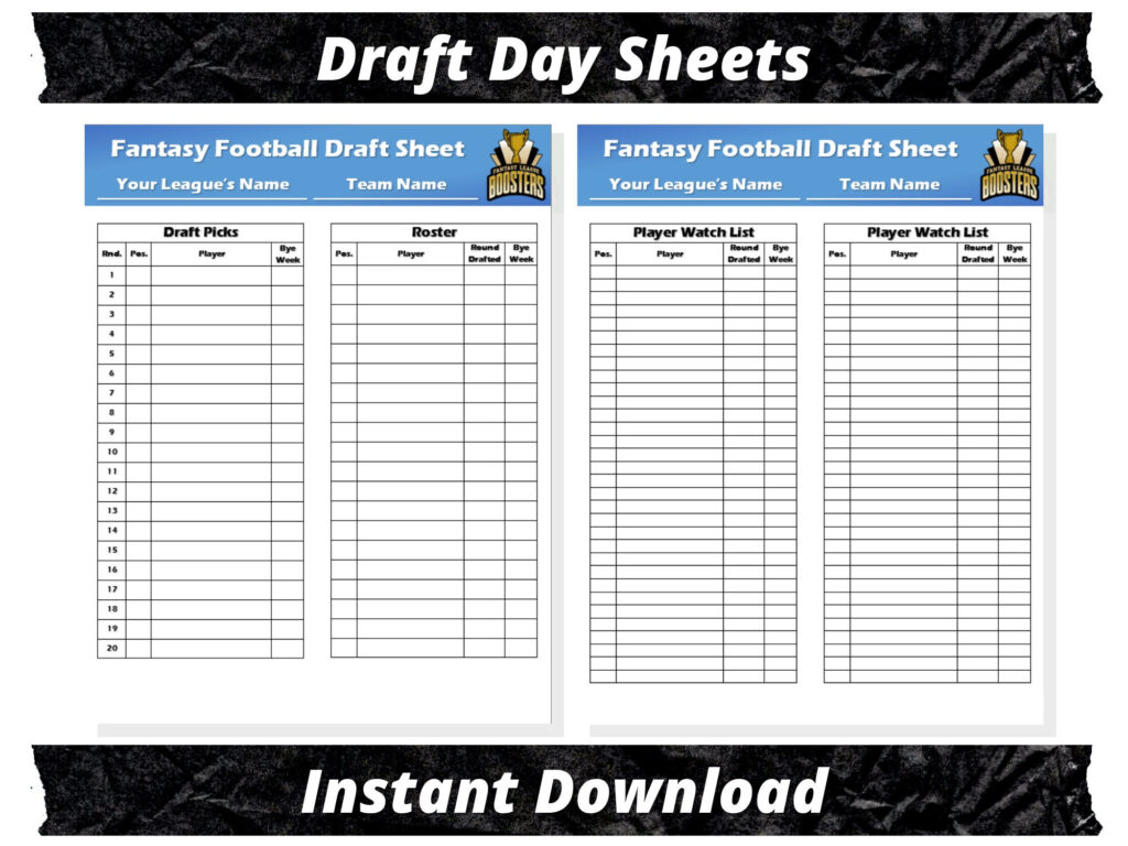 Fantasy Football Draft Sheets | 2025 Season | Microsoft Word For Free Fantasy Football Printable Draft Sheets Fantasy Football Draft Sheets | 2025 Season | Microsoft Word For Free Fantasy Football Printable Draft Sheets