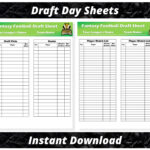 Fantasy Football Draft Sheets | 2025 Season | Microsoft Word In Free Fantasy Football Draft Kit Printable