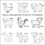 Farm Animals Dot Activity Worksheets   The Resourceful Mama With Free Printable Farm Animals