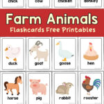 Farm Animals Flashcards   The Teaching Aunt Within Free Printable Farm Animal Clipart