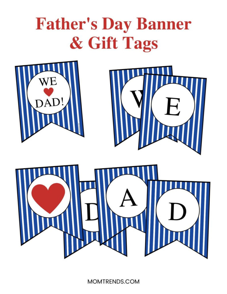 Father&<h2>039;S Day Printable Banner And Tag Momtrends In Free Printable Fathers Day Banners Father&<h2>039;S Day Printable Banner And Tag Momtrends In Free Printable Fathers Day Banners