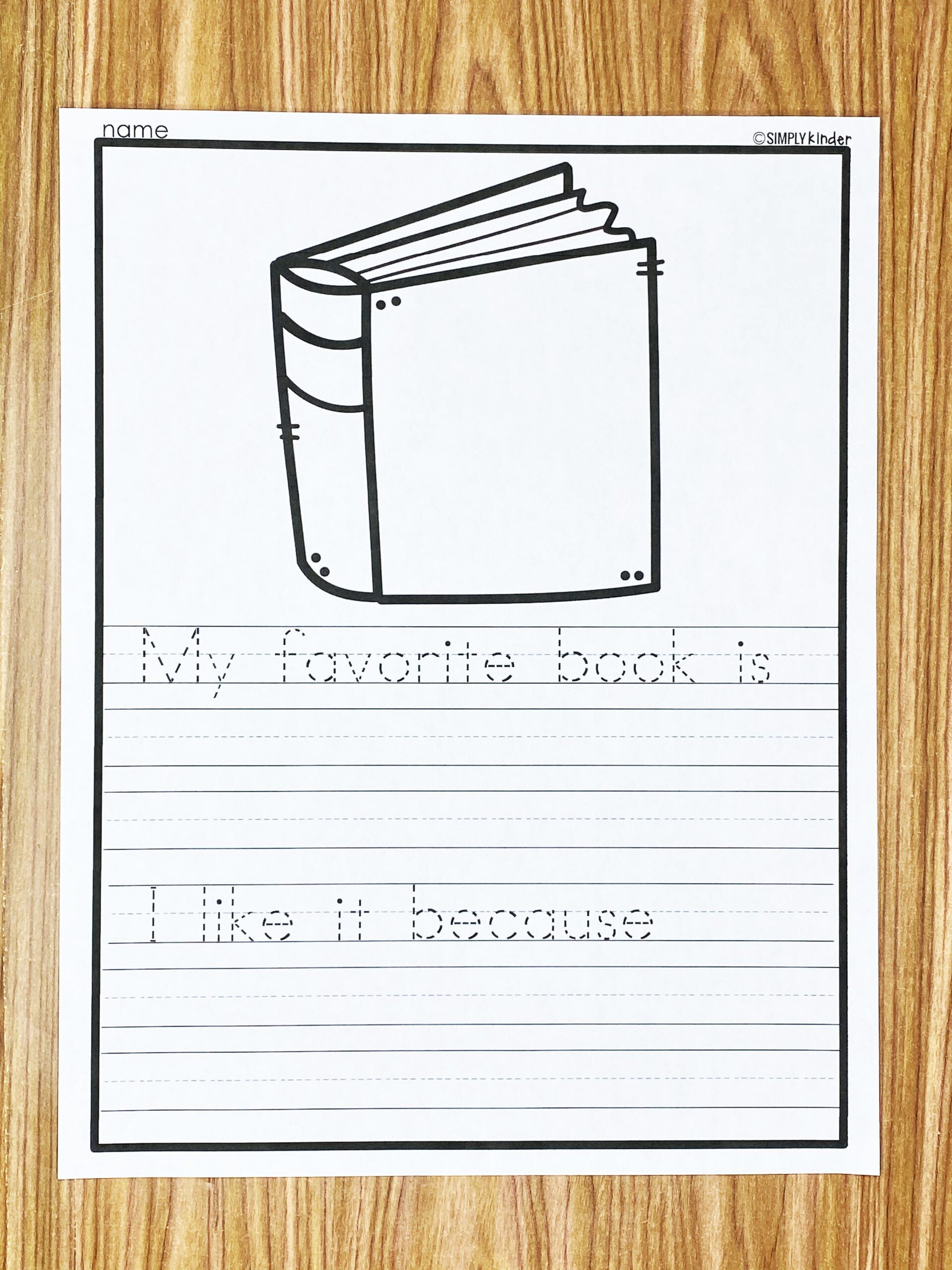 Favorite Book Free Printable - Simply Kinder regarding Free Printable Books For Kindergarten