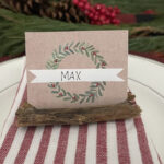 Festive Watercolor Free Printable Christmas Name Place Settings Throughout Christmas Table Name Cards Free Printable
