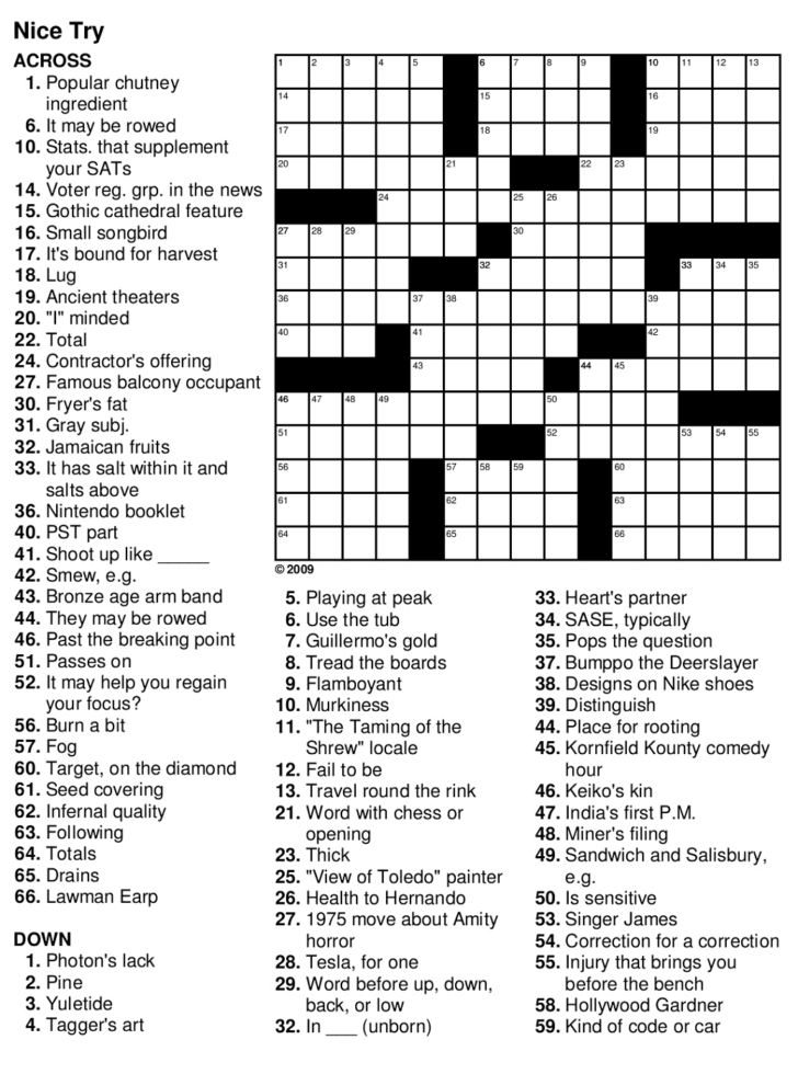 Free Online Printable Easy Crossword Puzzles Free Online Printable Easy Crossword Puzzles