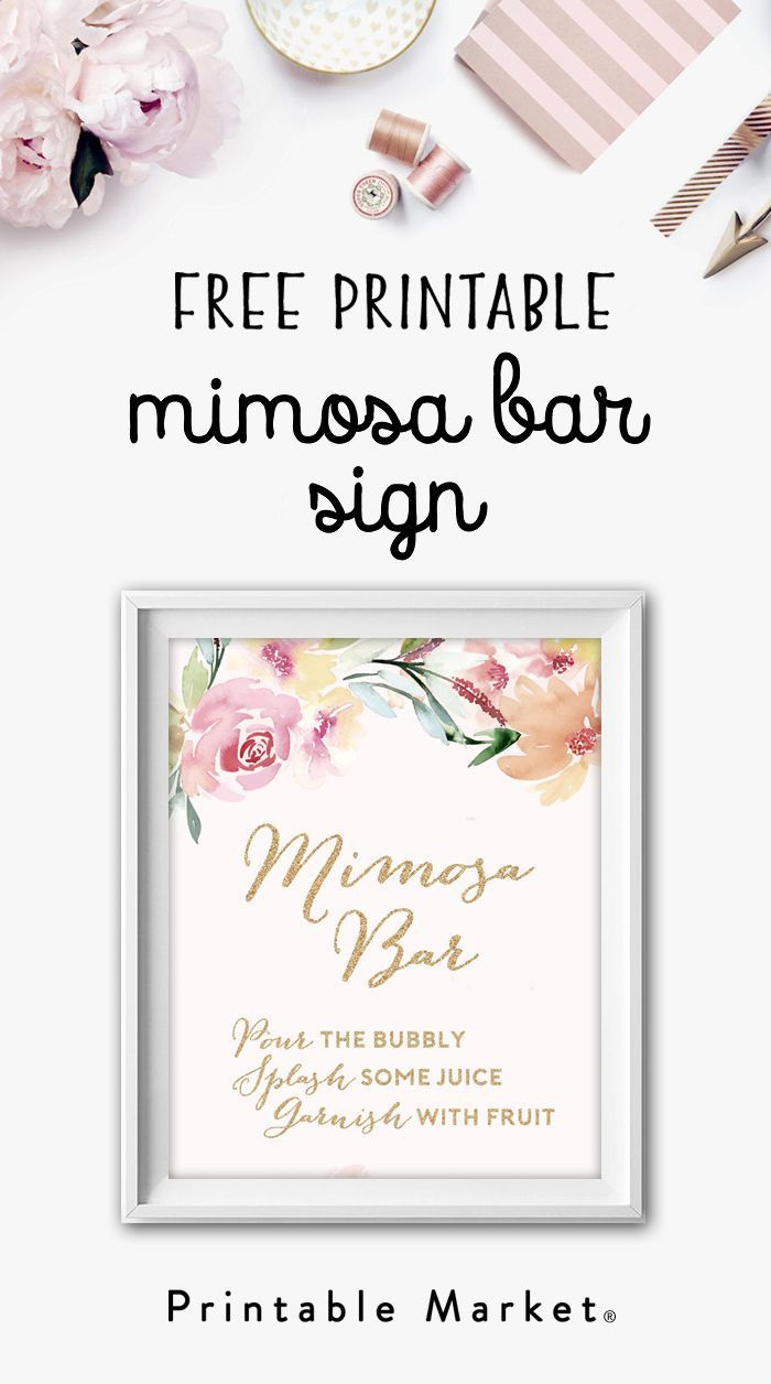 Find The Perfect Printable - Printable Market with regard to Free Printable Mimosa Bar Sign