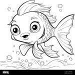 Fish Coloring Pages Free Printable Hi Res Stock Photography And Pertaining To Free Printable Fish Coloring Pages