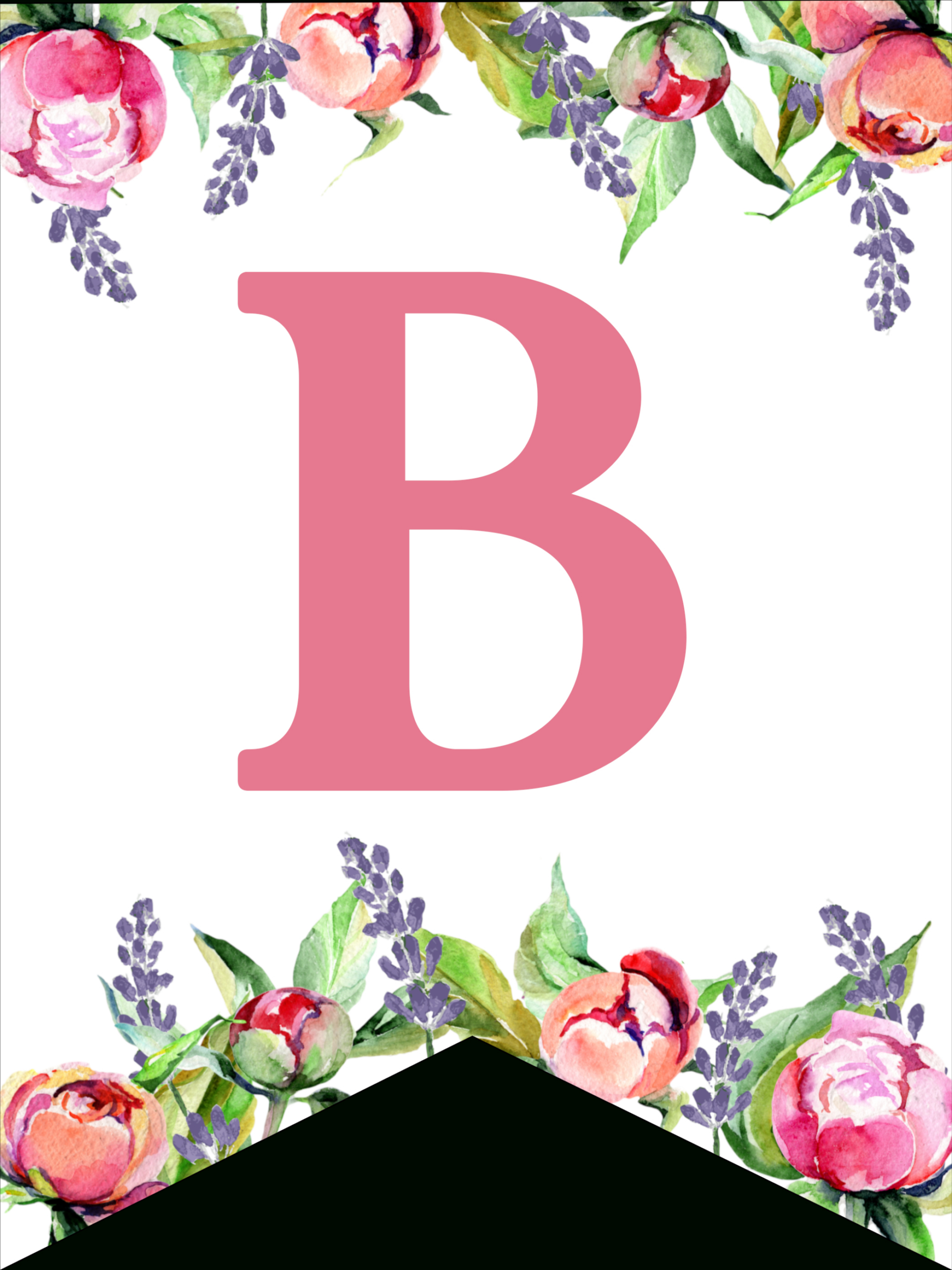 Floral Free Printable Alphabet Letters Banner - Paper Trail Design throughout Free Printable Flower Letters
