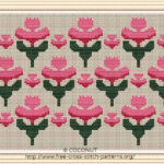 Flower Border (14) , Free And Easy Printable Cross Stitch Pattern Inside Free Printable Cross Stitch Patterns Flowers
