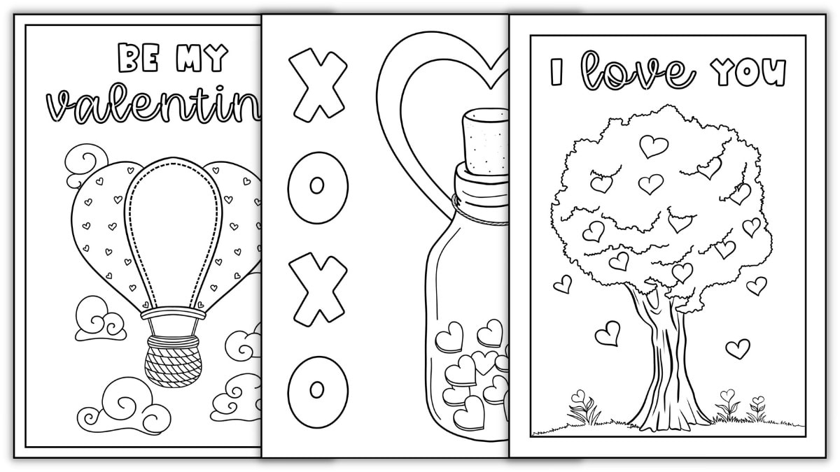 Foldable Valentine&amp;</p>
<h2>039;S Day Coloring Cards (Totally Free!) - The inside Free Printable Color Your Own Cards
